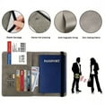 thumbnail image 3 of Aokur Passport Holder for Men Women, PU Leather Passport Wallet Travel Document Organizer Cruise Accessories Travel Must Haves Dark Blue, 3 of 6