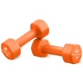 thumbnail image 2 of Fitness Alley Juego de 2 mancuernas de entrenamiento recubiertas de neopreno de 5 lb - Antideslizantes antideslizantes con agarre suave Mancuernas para ejercicios y ejercicios - Pesas de mano con form, 2 of 5