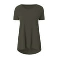 thumbnail image 6 of Ikevan Womens tops  Plus Size Short Sleeved Long T-shirt Blouse, 6 of 6