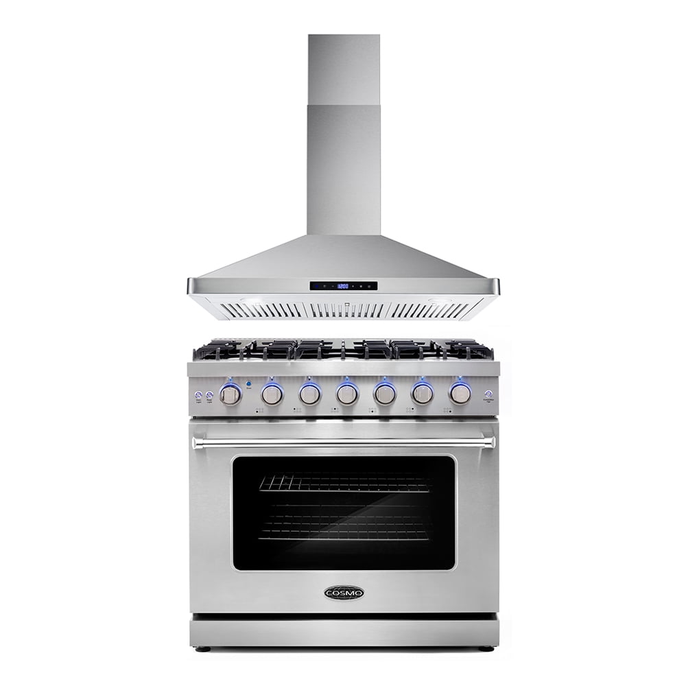 2 Piece Kitchen Package with 36" Freestanding Gas Range & 36" Wall