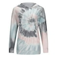 thumbnail image 3 of Avamo Ladies Hoodies Tie Dye Sweatshirt Collared Pullover Sport Loose Fit Tunic Tops Bohemian Long Sleeve Hooded Gray S, 3 of 7