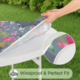 thumbnail image 5 of Schnauzer and Pioneer Flower Round Fitted Tablecloth with Elastic Edge,Dining Table Cover Waterproof,Outdoor Round Tablecloth for Camping,Dining,Indoor and Outdoor, 5 of 7