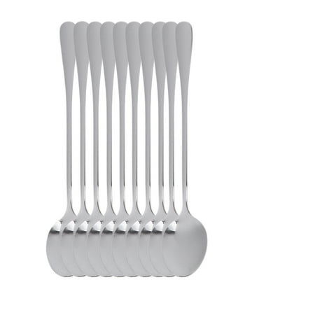 

10pcs Stainless Steel Spoons Creative Long Handle Cutlery Stirring Coffee Dessert Spoon Coffee Milk Powder Ice Spoon