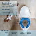 thumbnail image 6 of Morvat Washable Adhesive Gel Toilet Seat Cover, Universal, Blue, 6 of 7