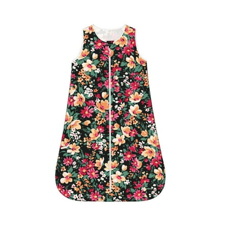 

Honeii Many Kind Of Flowers Print Unisex Babies Sleepbag Wearable Blanket Baby Sleeveless Sleeping Bag-Large
