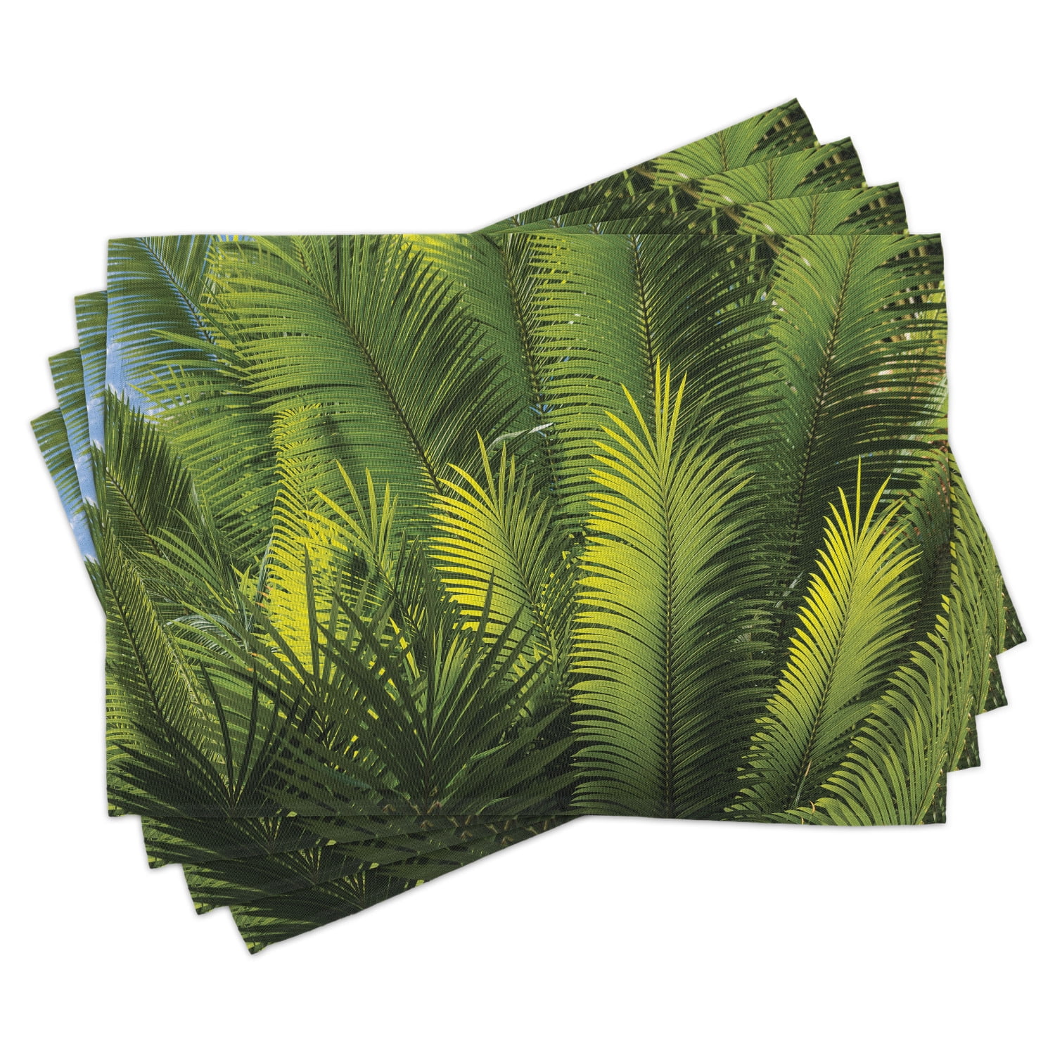 Palm Tree Placemats Set of 4 Plam Tree Foliage Tropical Plants Leaves