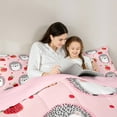 thumbnail image 4 of Castle Fairy Cute Hedgehog Girl 7-Piece Twin Bedding Sets,Red Strawberry Bedding Comforter Set,Polka Dots Breathable Sheet Sets,Ultra Soft Home Decor, 4 of 8