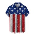 thumbnail image 5 of jowamay Patriotic Hawaiian Shirts for Men American Flag Lapel Short Sleeve Button Down Summer Beach Shirts for Leisure, 5 of 8