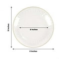 thumbnail image 3 of CUITING 10 Pack Glitter Gold Clear Hammered Plastic Charger Plates  Round Disposable Serving Plates With Gold Rim - 13”, 3 of 11