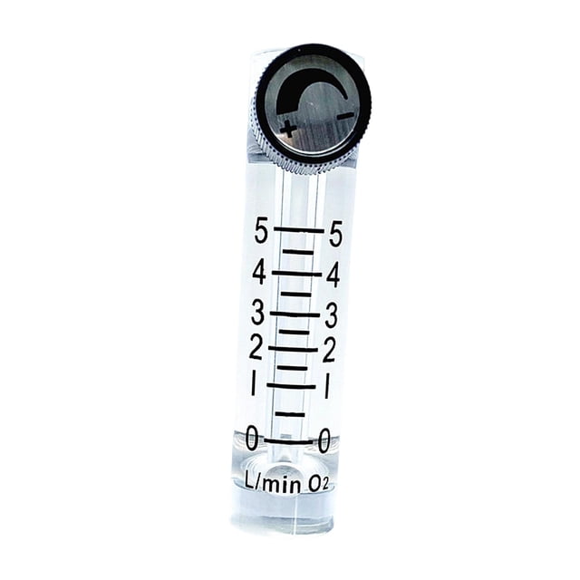 Medidor de flujo de O2, medidor de flujo de gas, accesorio metálico con válvula de control, confiable y ajustable. 0 a 5 LPM