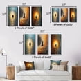 thumbnail image 4 of Designart "Retro Lovers Celebrating Eternal Love VI" Couple Wall Art Set Of 3 - Glam Black Gallery Set For Office Decor, 4 of 6