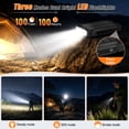thumbnail image 3 of OWNTECH 30000mAh Solar Power Bank Portable Charger with 4 Cables & 3 USB Ports, Wireless Charger with LED Light, Compatible with iPhone, Android, for Camping, Hiking, Black, 3 of 7