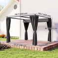 thumbnail image 3 of Outsunny 10' x 10' Retractable Pergola Canopy with Sidewalls, Dark Grey, 3 of 10