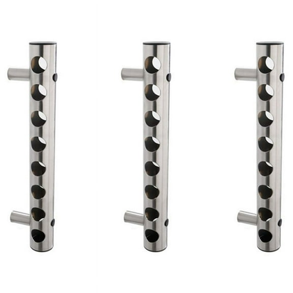 3X High Quality Wine Bottles Holders Stainless Steel Wine Rack Bar Wall Mounted Household Storage Kitchen Holder 8 Holes