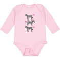 thumbnail image 3 of Inktastic Zebra Cute Safari Animal Girls Long Sleeve Baby Bodysuit, 3 of 5