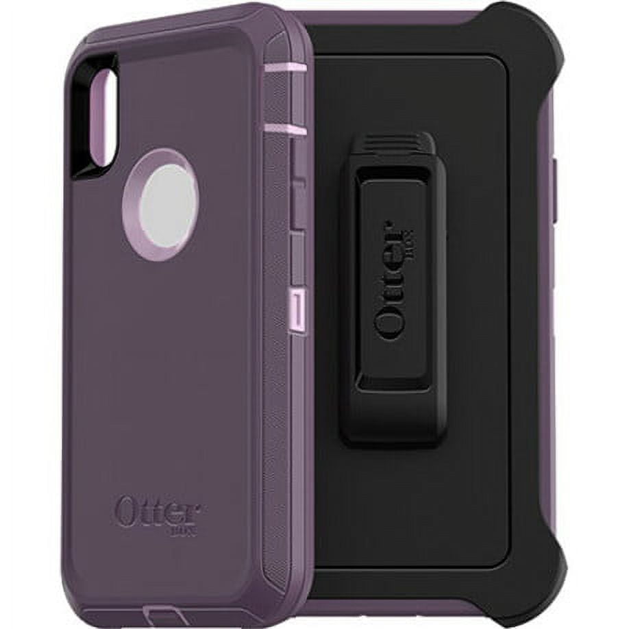 OtterBox Defender Carrying Case (Holster) Apple iPhone XR Smartphone, Purple Nebula