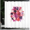 thumbnail image 4 of Ambesonne Fuchsia Shower Curtain, Bouquet of Exotic Flowers, 69"Wx75"L, Dark Purple Pale Peach, 4 of 5