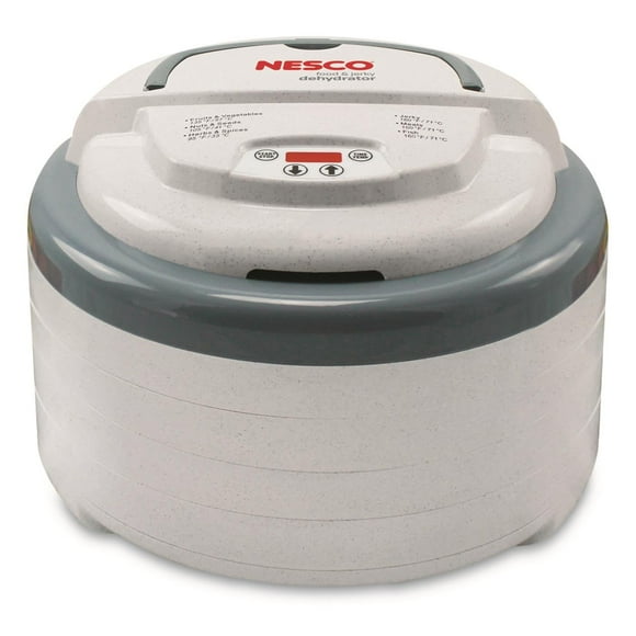 Nesco FD-79 Snackmaster Pro Digital Food Dehydrator for Snacks, Fruit, Beef Jerky, Meat, Vegetables &amp; Herbs, Gray, 4 Trays, 1 Count (Pack of 1),Grey