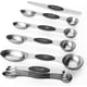 thumbnail image 2 of Juego de 9 cucharas medidoras magnéticas de acero inoxidable, apilables, de doble cara, para medir ingredientes secos y líquidos, 2 of 5