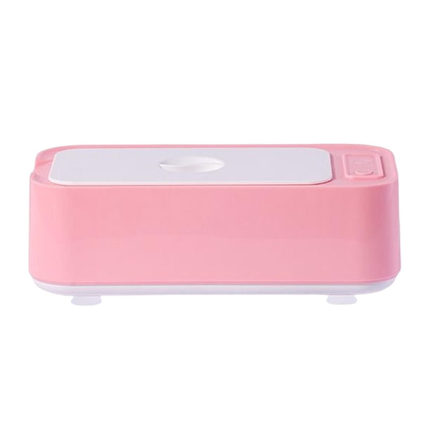 Limpiador ultrasónico de alta frecuencia con vibración de 400 ml para monedas, dentaduras y pendientes. blanco rosa