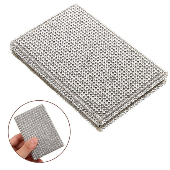 WHAMVOX Women Credit Card Holder Stylish Card Organizer Wallet Photo Holder Women Card Case Visiting Card Holder Rhinestone Holder Card Storage