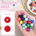 thumbnail image 2 of Uxcell 60 Pcs Cuentas de Silicona, Cuentas Redondas Focales de 9mm Color Caramelo a Granel para Llaveros Pulseras Collares Bolígrafos Suministros de Manualidades DIY, Rojo, 2 of 7