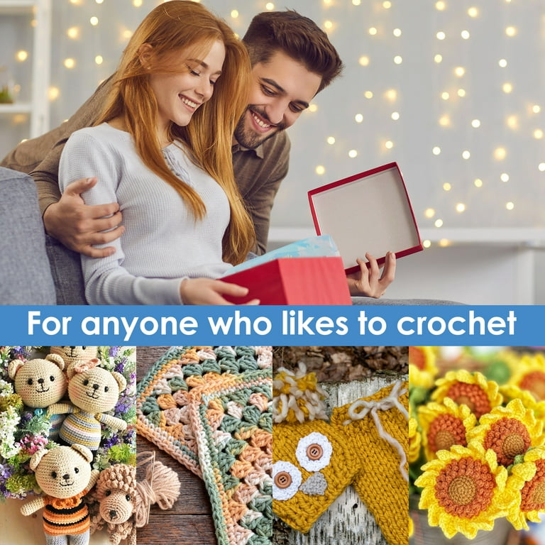 14 Sizes Crochet Hooks Set,2mmb10mmn Ergonomic Crochet Hooks With Case for  Arthritic Hands,extra Long Crochet Needles 