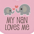 thumbnail image 4 of Inktastic My Nan Loves Me Grandchild Boys or Girls Baby Bib, 4 of 4