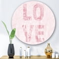 thumbnail image 1 of Designart - Amour Pastel Rose - Art Mural Cercle en Métal Shabby Chic, 1 of 5