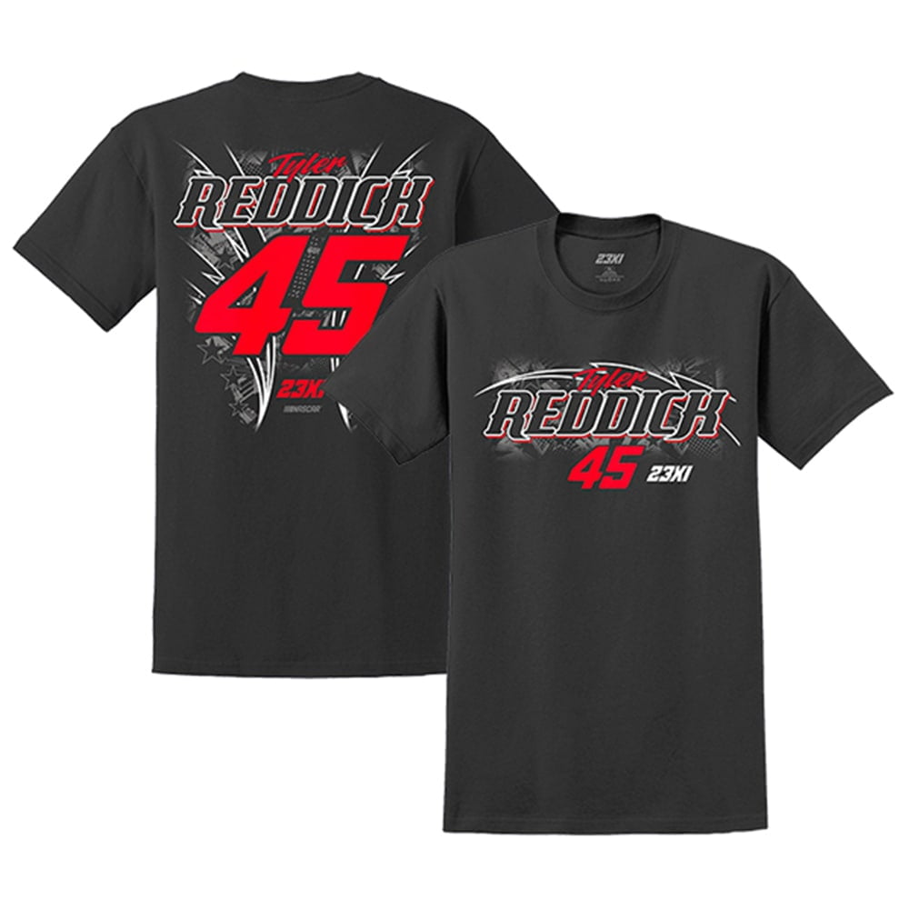 Men's 23XI Racing Black Tyler Reddick 2023 #45 Lifestyle T-Shirt ...