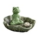 thumbnail image 4 of Quemador de Incienso con Forma de Rana Y Bandeja de Hojas de Loto, Soporte Decorativo para Escritorio, Oficina O Hogar, Ideal Como Regalo., 4 of 9