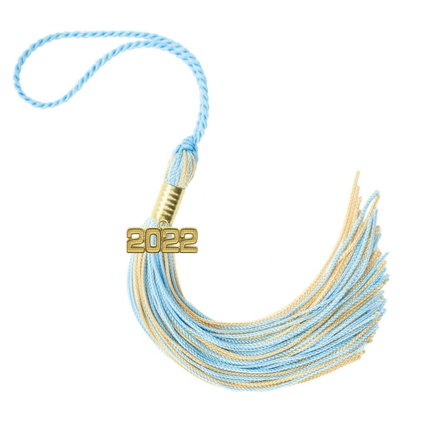 2022 Ltblue / Oldgold Graduation Tassel Every School Color Available Made In Usa