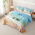 thumbnail image 3 of Erosebridal Watercolor Sea Coral Kids Twin Quilt Set,Ocean Beach Theme Hawaii Summer Holiday Twin Coverlet Set For Girls,2 Pieces, 3 of 7