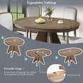 thumbnail image 5 of Harper & Bright Designs Extendable Dining Table Set for 6 with 4 Upholstered Chairs, Rustic Farmhouse Kitchen Table Set with Distressed Finish and Sturdy Crossed Legs, Espresso, 5 of 19