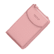 thumbnail image 3 of Cartera de cuero Bolso de hombro de cuero de PU Monedero Bolso bandolera Cartera Bolsa de almacenamiento para tarjetas de dinero, Rosa oscuro Advancent AP001028-08, 3 of 7