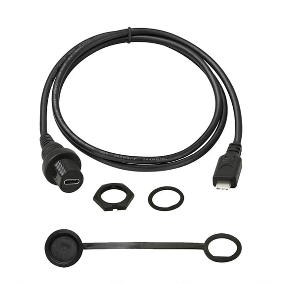 USB2.0 3.1 Type C Dashboards Mount Cable Extension for Motorcycle Car Panel