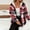 Red, variant on VIWORLD Women's Winter Long Sleeve Plaid Coat - Fleece Lined Hooded Jacket with Button Front & Pockets Khaki，S