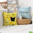 thumbnail image 3 of Sm:)e Stay Juicy Lemon Summer Pillow Cover Set of 4 - 18x18 Inch Pet Cat Polyester Decorative Cushions, 3 of 6