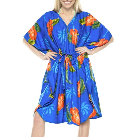 Short Caftan - La Leela Smooth Soft Beach view Cruise Short Casual Kimono Caftan Cover ups