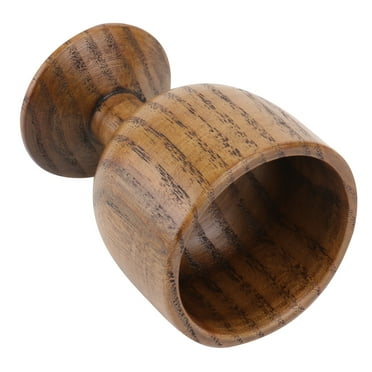 WHAMVOX Handmade Jujube Wood Mug Vintage Glassware Adults 1Pack 4.5x1.8x2.8in