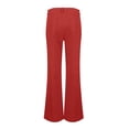 thumbnail image 5 of LISTHA Women's Wide Leg Pants for Women Mid Waist Dress Flare Straight Leg Corduroy Pants Workout Jeans Trendy Red M, 5 of 6