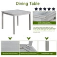 thumbnail image 4 of GZXS 5-Piece Dining Set, 39" Square Kitchen Table with 4 Upholstered Chairs, Compact Dinette Table Set for Apartment & Small Spaces (Silver Gray), 4 of 8