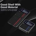 thumbnail image 6 of SaniMore Case for Samsung Galaxy Z Flip 4 6.7" 2022, Carbon Fibre Back Slim Shcokproof Anti-scratch 360°All-around Protective Drop Resistant Case for Samsung  Galaxy Z Flip 4 6.7" 2022, Red, 6 of 6