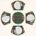 thumbnail image 2 of Qashqa’i Fars Southwest Persian Kilim Print Round Table Placemats Set Of 5 Wedge Table Mats Washable Heat Resistant Place Mat For Dining Table Kitchen Farmhouse Restaurant, 2 of 6
