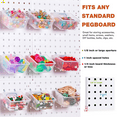 thumbnail image 5 of 12 Pack Clear Bins, Bins Hooks, DIY Accessories, Workbench Small Bins Fit 1/4 -1/8 Board, 5 of 6