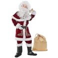 thumbnail image 2 of Conjunto de disfraz de Papá Noel para hombre, traje navideño de terciopelo de lujo para adulto, 8 piezas, 2 of 5