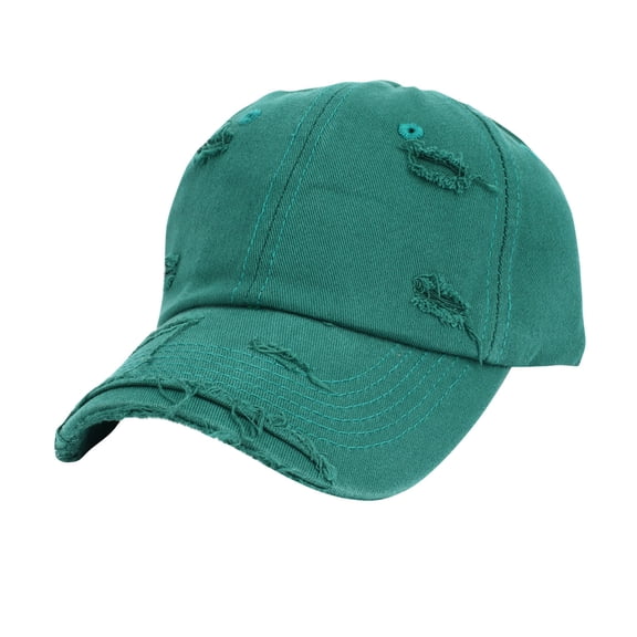 Risckoth Unisex Distressed Baseball Cap Washed Cotton Curved Brim Adjustable Dad Hat