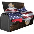 thumbnail image 3 of Bald Eagle USA Flag Patriotic Mailbox Cover Magnetic Mailbox Wraps Post Box Cover Décor 25.5x21 in, 3 of 6