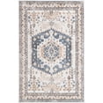 thumbnail image 1 of Unique Loom Oxford Médaillon Bord Tapis 5' x 8' Rectangle Ivoire/bleu, 1 of 1
