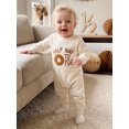 thumbnail image 3 of RUINIXCW Half Way to One Clothes Baby Boy Girl Half Birthday Outfit Infant Boy Girl Fall Winter Clothes Letter Embroidery Romper One Piece Jumpsuit, 3 of 9